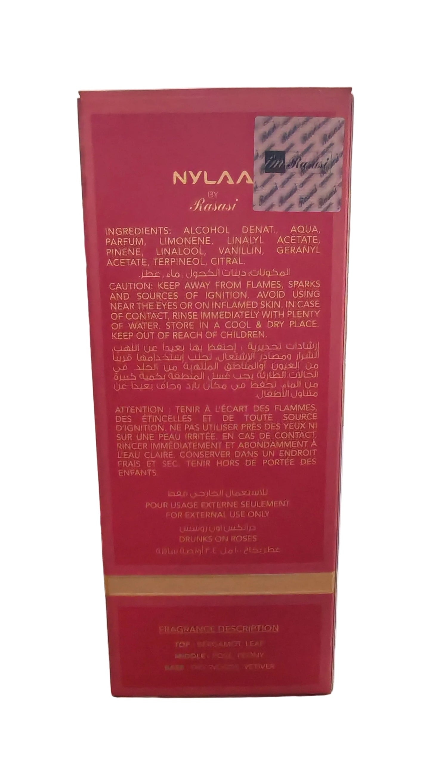 Nylaa by rasasi Drunk on Roses, 100ml